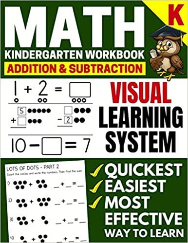 okumak Math Kindergarten Workbook: Addition and Subtraction, Numbers 1-20, Activity Book with Questions, Puzzles, Tests with (Grade K Math Workbook)
