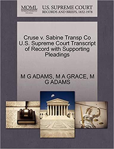 okumak Cruse v. Sabine Transp Co U.S. Supreme Court Transcript of Record with Supporting Pleadings