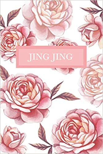 okumak Jing Jing: Personalized Notebook with Flowers and Custom Name – Floral Cover with Pink Peonies. College Ruled (Narrow Lined) Journal for Women and Girls