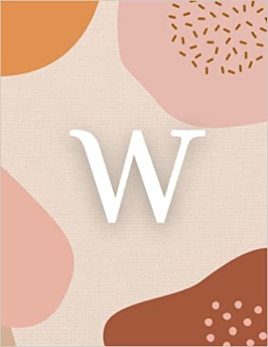 okumak W: Monogram Lined Journal | 120 Pages | Large 8.5 x 11 inches (Boho Chic Monogram Journals)