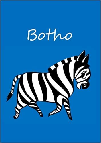 okumak Botho: individualisiertes Malbuch / Notizbuch / Tagebuch - Zebra - A4 - blanko