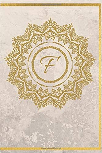 okumak F: 6”x 9” Medium Lined Notebook Personalised with Initial Letter F | 100 College Ruled Journal Pages for Diary Writing, Taking Notes | Cute Gift for ... - Gold Design (Gold Letter Notebooks, Band 6)