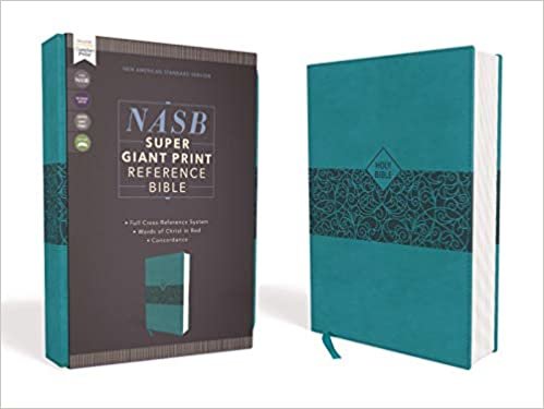 okumak Nasb, Super Giant Print Reference Bible, Leathersoft, Teal, Red Letter Edition, 1995 Text, Comfort Print