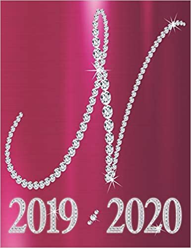 okumak Weekly Planner Initial Letter “N” Monogram September 2019 - December 2020: Letter A4 Hot Pink Diamond Initial Daily Schedule Large Print Agenda (2019-2020 Pink Metallic Diamond Letter Weekly)