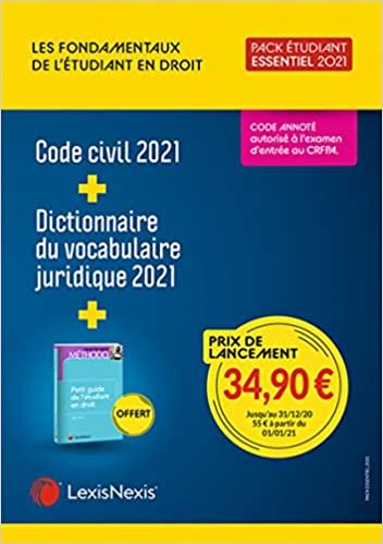 okumak Pack étudiant essentiel 2021: Comprenant le Code civil 2021, le petit guide de l&#39;étudiant en droit et le dictionnaire du vocabulaire 2021.