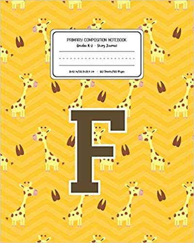 okumak Primary Composition Notebook Grades K-2 Story Journal F: Giraffe Animal Pattern Primary Composition Book Letter F Personalized Lined Draw and Write ... Boys Exercise Book for Kids Back to School