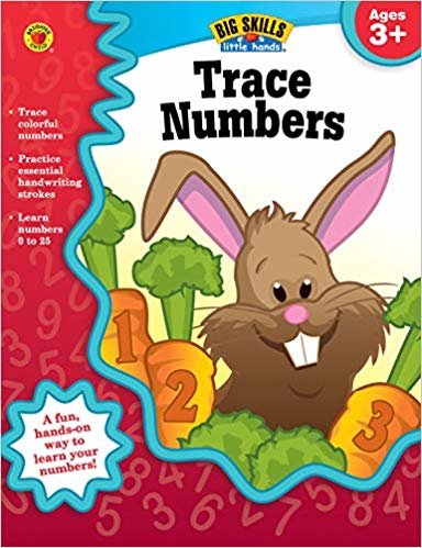okumak Trace Numbers Workbook, Grades Preschool - K (Big Skills for Little Hands)