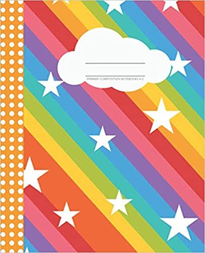 okumak Primary Composition Notebooks K-2: Learn With Luna. Draw and Write Journal 7.5x9.25 inches. Cute Pastel Rainbow and Stars Design. Fun Learning for Boys and Girls
