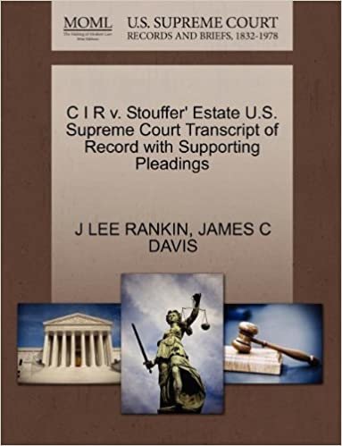 okumak C I R v. Stouffer&#39; Estate U.S. Supreme Court Transcript of Record with Supporting Pleadings