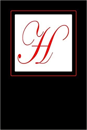 okumak H: Monogrammed Journal with a Stately Red Capital Letter &quot;H&quot; on a White Background