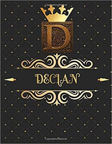 okumak Declan: Unique Personalized Gift for Him - Writing Journal / Notebook for Men with Gold Monogram Initials Names Journals to Write with 120 Pages of ... Cool Present for Male (Declan Book)