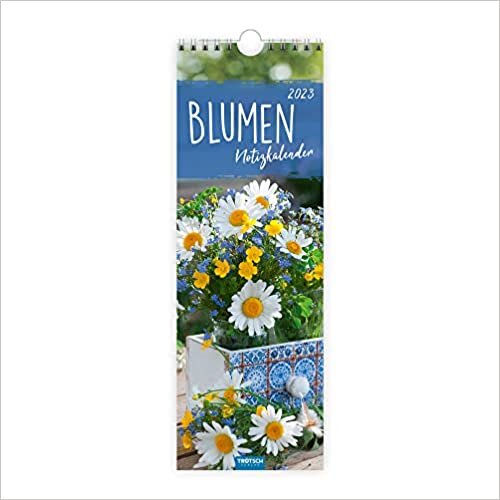 Trötsch Streifenkalender Blumen 2023 - Notizkalender: Wandkalender Notizkalender