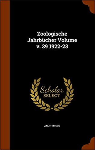 okumak Zoologische Jahrbücher Volume v. 39 1922-23