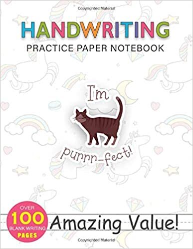 okumak Notebook Handwriting Practice Paper for Kids I m Purrr fect Orange Tabby Cat: 8.5x11 inch, Daily Journal, PocketPlanner, Weekly, Journal, Hourly, 114 Pages, Gym