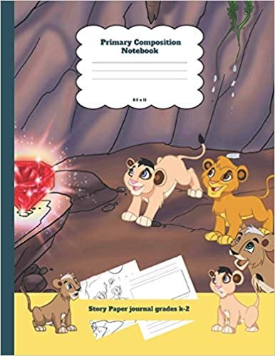 okumak Primary Composition Notebook Story Paper Journal Grades k-2: Red Gem Theme Dashed Mid Line and Picture Space School Exercise Book Plus Coloring Pages ... Girls (The Forgiving Lion Notebook, Band 13)