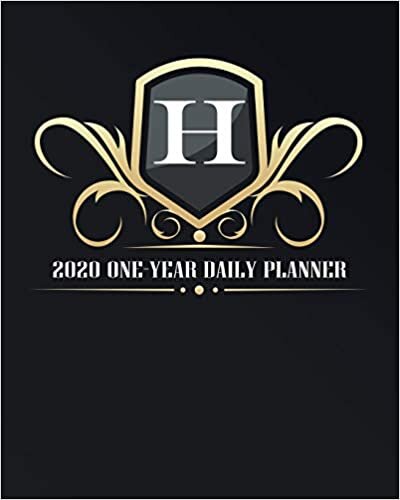 okumak H - 2020 One Year Daily Planner: Elegant Black and Gold Monogram Initials | Pretty Calendar Organizer | One 1 Year Letter Agenda Schedule with Vision ... (8x10 12 Month Monogram Initial Planner)