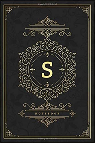 okumak S: Luxurious Initial Monogram Letter S, 6x9 Lined Notebook, Personalised Journal and Diary For Writing &amp; Note Taking for Everyone - Dark cover (Vintage Initial Notebooks, Band 19)