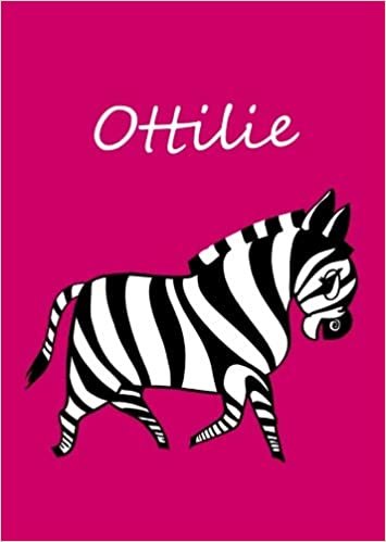 okumak Ottilie: personalisiertes Malbuch / Notizbuch / Tagebuch - Zebra - A4 - blanko