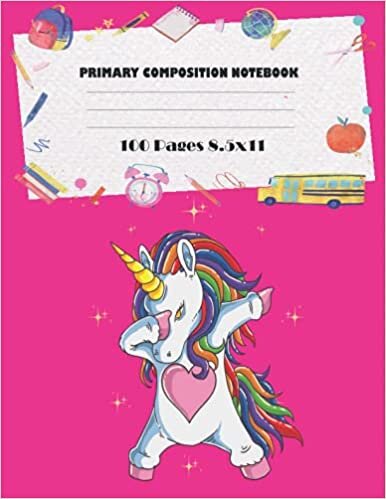 okumak elegant primary story journal, cute unicorn dabbing, dotted midline and picture space for drawing: grades k-2 primary story journal, (School ... Pages: draw and write primary story journal