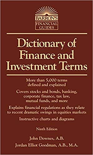 okumak Barron&#39;s Dictionary of Finance &amp; Investment