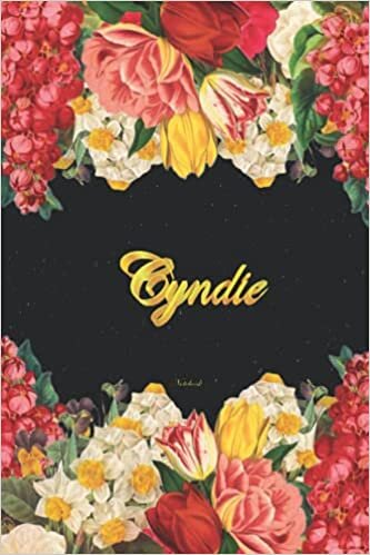 okumak Cyndie Notebook: Lined Notebook / Journal with Personalized Name, &amp; Monogram initial C on the Back Cover, Floral Cover, Gift for Girls &amp; Women