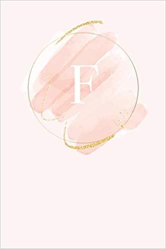 okumak F: 110 Sketchbook Pages (6 x 9) | Light Pink Monogram Sketch and Doodle Notebook with a Simple Modern Watercolor Emblem | Personalized Initial Letter | Monogramed Sketchbook