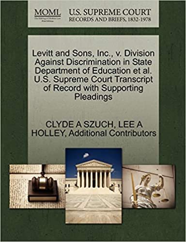 okumak Levitt and Sons, Inc., v. Division Against Discrimination in State Department of Education et al. U.S. Supreme Court Transcript of Record with Supporting Pleadings