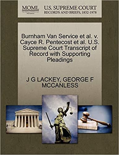 okumak Burnham Van Service et al. v. Cayce R. Pentecost et al. U.S. Supreme Court Transcript of Record with Supporting Pleadings