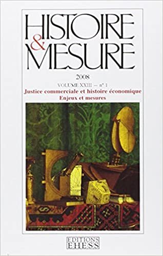 okumak Histoire &amp; Mesure, Vol. Xxiii, N 1/2008. Justice Commerciale et Histo Ire Economique : Enjeux et Mes