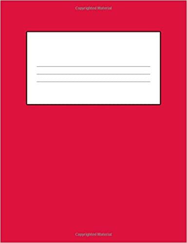 okumak Notebook: Crimson, 7.44&quot; x 9.69&quot;, 150 Wide-Ruled Pages
