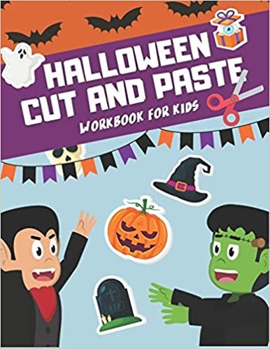 okumak Halloween Cut &amp; Paste Workbook for Kids: Activity Puzzle Book for Preschool Children Scissor Skills Kids