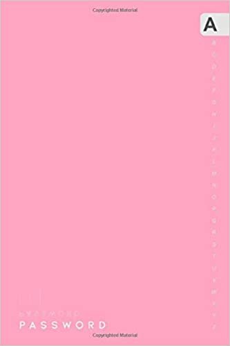 okumak Password: 6x9 | Large Print Login Notebook Organizer with A-Z Alphabetical Tabs Printed | Classic Essential Backward Design Light Pink