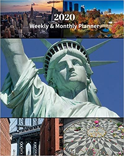 okumak 2020 Weekly and Monthly Planner: New York Subway Collage - Monthly Calendar with U.S./UK/ Canadian/Christian/Jewish/Muslim Holidays– Calendar in Review/Notes 8 x 10 in.-New York City Manhattan USA