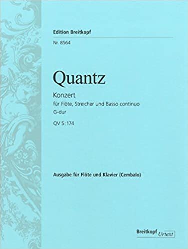 okumak Flute Concerto in G major (QV 5:174) - Breitkopf Urtext - flute part with piano reduction - (EB 8564)