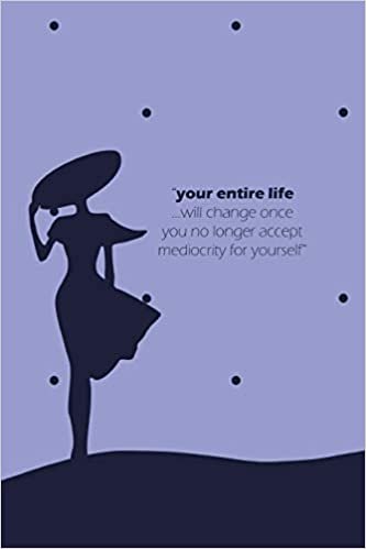Your Entire Life Notebook, Blank Write-in Journal, Dotted Lines, Wide Ruled, Medium (A5) 6 x 9 In (Blue)