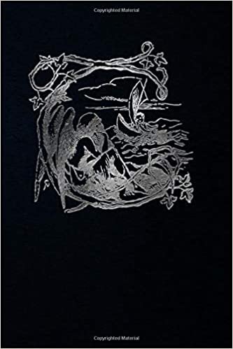 okumak Notebook: Art Nouveau Initial C - Silver on Black - Lined composition Notebook / Diary / Journal - 6&quot;x9&quot;, 140 Pages - purse size (Vintage Monograms)