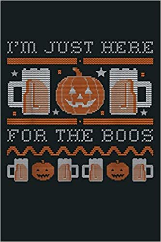 okumak I M Just Here For The Boos Funny Halloween Orange Pumpkin: Notebook Planner - 6x9 inch Daily Planner Journal, To Do List Notebook, Daily Organizer, 114 Pages