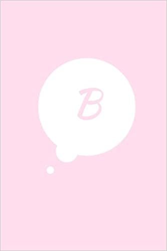okumak B: 6 x 9 Sketchbook Journal, Personalized Initial &quot;B&quot; Monogram Comic Book Bubble Pink Cover, Blank Notebook, Art Sketch Pad, Doodle, Drawing, 200 Blank Pages with No Lines