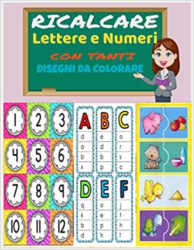 okumak RICALCARE LETTERE E NUMERI: Cartelle di attivita&#39; per bambini.Imparare e praticare le parole piu&#39; comuni per i bambini che imparano a leggere e ... per alimentare la curiosita&#39; di tuo figlio.