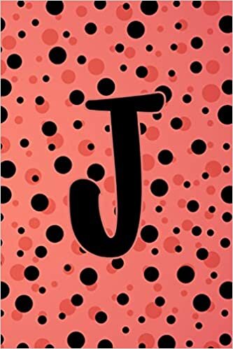 okumak J: Letter J Monogram Black Red &amp; Pink Polka Dot Notebook &amp; Journal