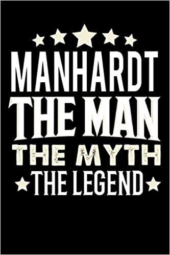 okumak Notizbuch: Manhardt The Man The Myth The Legend (120 karierte Seiten als u.a. Tagebuch, Reisetagebuch für Vater, Ehemann, Freund, Kumpe, Bruder, Onkel und mehr)