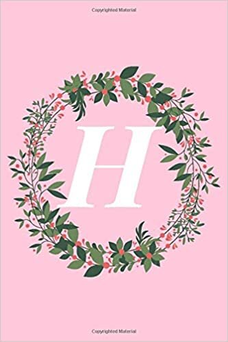 okumak H: Pink Floral Initial Notebook