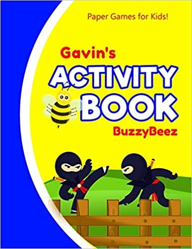 okumak Gavin&#39;s Activity Book: Ninja 100 + Fun Activities | Ready to Play Paper Games + Blank Storybook &amp; Sketchbook Pages for Kids | Hangman, Tic Tac Toe, ... Name Letter G | Road Trip Entertainment