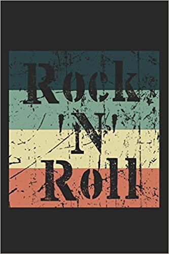 okumak Rock &#39;N&#39; Roll: Notebook A5 Size, 6x9 inches, 120 lined Pages, Rock &#39;N&#39; Roll Music Guitar Metal Hard Rock Vintage