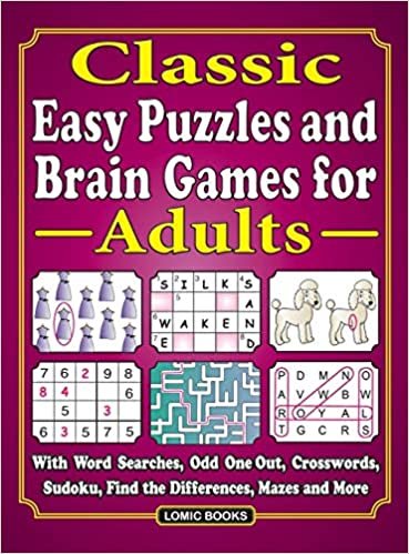 okumak Classic! Easy Puzzles and Brain Games for Adults: With Word Searches, Odd One Out, Crosswords, Sudoku, Find the Differences, Mazes and More