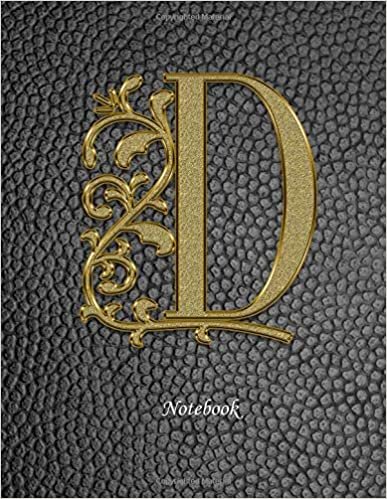 okumak D Notebook: Style is my Name  - Monogram D, Personalize Letter D, Initial Letter D - Ruled Notebook - (8.5 x 11 inches) Large - 110 Pages
