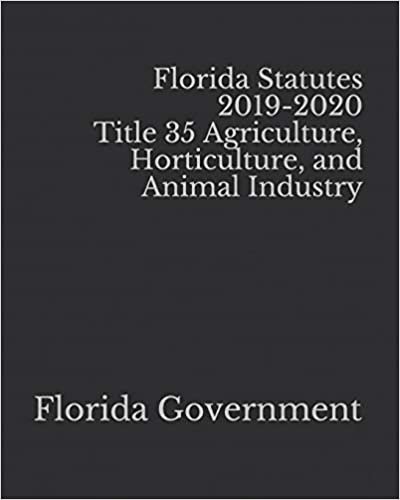 Florida Statutes 2019-2020 Title 35 Agriculture, Horticulture, and Animal Industry