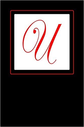 okumak U: Monogrammed Journal with a Stately Red Capital Letter &quot;U&quot; on a White Background