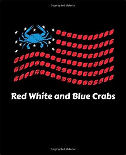 okumak Red White and Blue Crabs: A Maryland Souvenir Crab Notebook