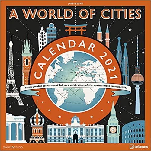 okumak James Brown A World of Cities 2021 - Wand-Kalender - Broschüren- Kalender - 30x30 - 30x60 geöffnet